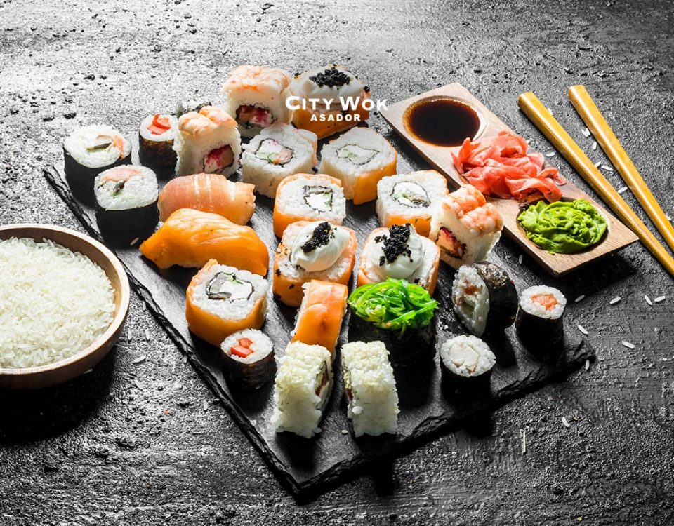 Diferentes tipos de sushi