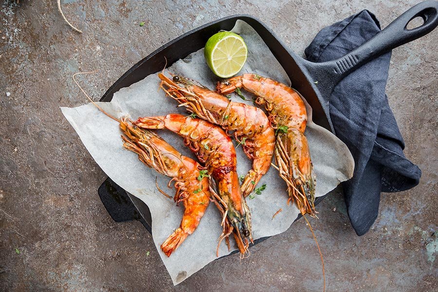 Gambas a la plancha Teppanyaki