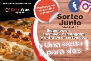 sorteo cena Asador City Wok Granada